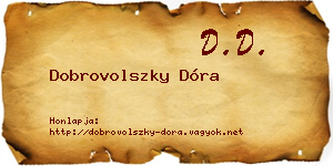 Dobrovolszky Dóra névjegykártya