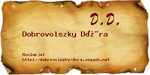 Dobrovolszky Dóra névjegykártya