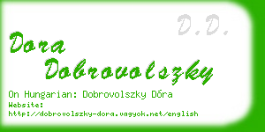 dora dobrovolszky business card